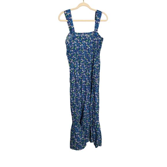 LOFT Blue Floral Midi Dress - Picture 7 of 7